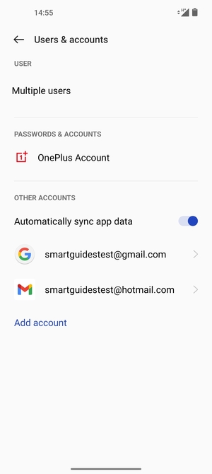 Select your Google account