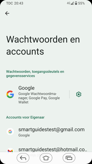 Selecteer uw Google-account