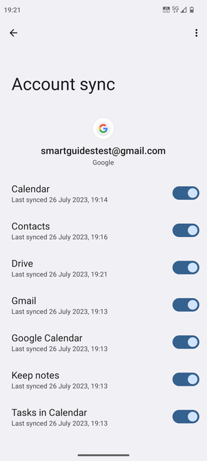 Make sure Contacts is selected
