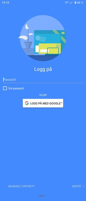 Velg LOGG PÅ MED GOOGLE