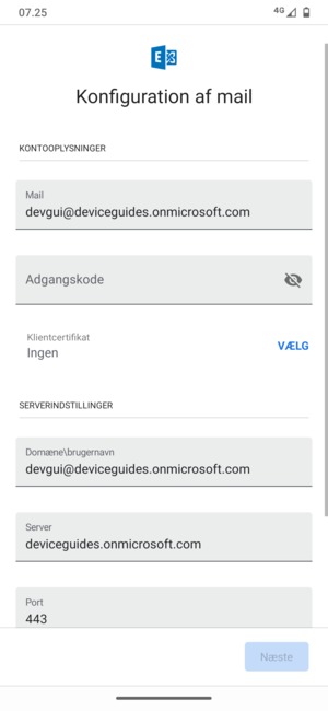 Indtast din adgangskode
