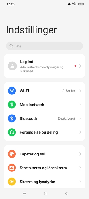 Vælg Mobilnetværk