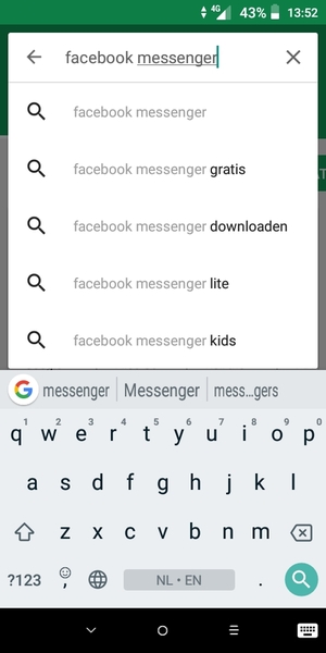 Voer de app-naam in en selecteer Zoeken