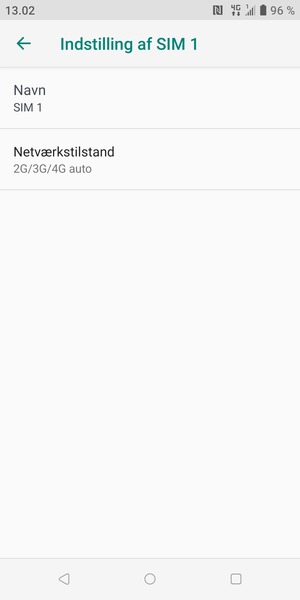 Vælg Netværkstilstand