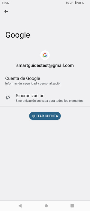 Seleccione Sincronización