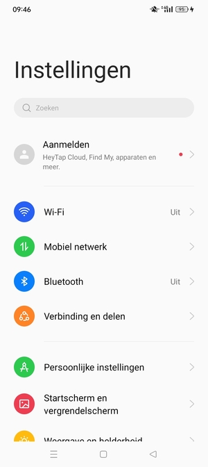 Selecteer Mobiel netwerk