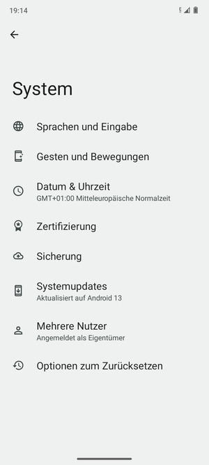 Wählen Sie Systemupdates