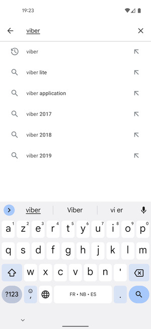 Saisissez le nom de l'appli et sélectionnez Rechercher