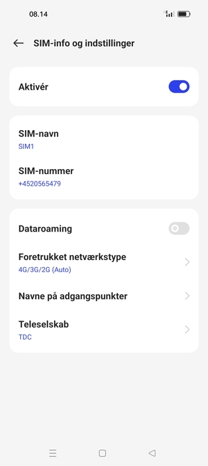 Vælg Foretrukken netværkstype