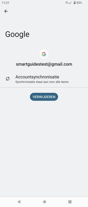 Selecteer Accountsynchronisatie