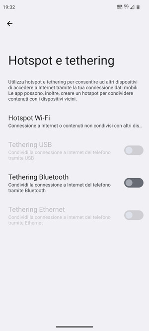 Seleziona Hotspot Wi-Fi