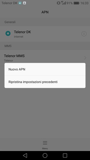 Seleziona Ripristina impostazioni precedenti