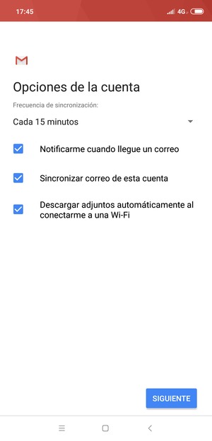 Seleccione SIGUIENTE