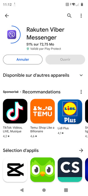 Veuillez attendre la fin de la procédure d'installation