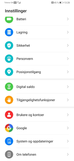 Bla til og velg Brukere og kontoer