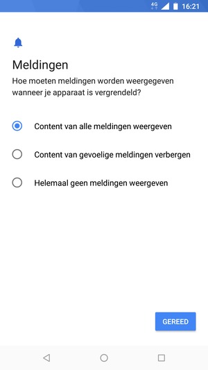Selecteer uw voorkeursoptie en selecteer GEREED
