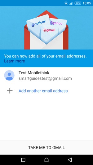 Select TAKE ME TO GMAIL