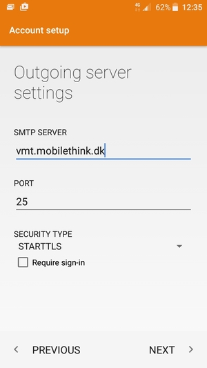 Uncheck the Require sign-in checkbox and select NEXT