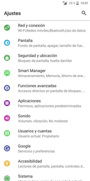 Seleccione Seguridad y ubicación