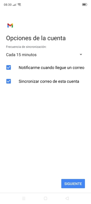 Seleccione SIGUIENTE