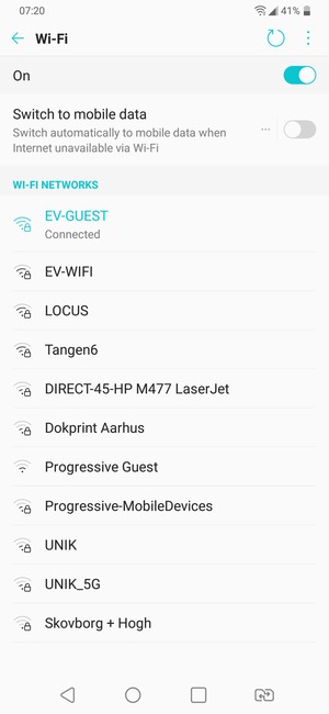 You are now connected to the Wi-Fi network
