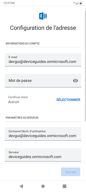 Saisissez votre mot de passe