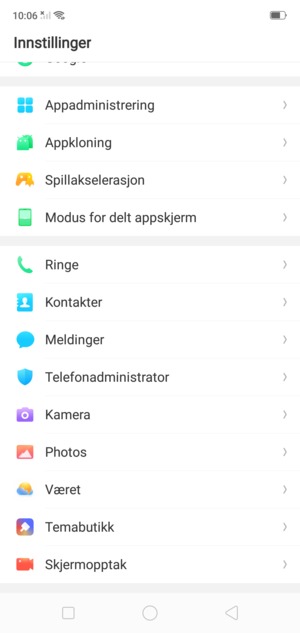 Bla til og velg Meldinger