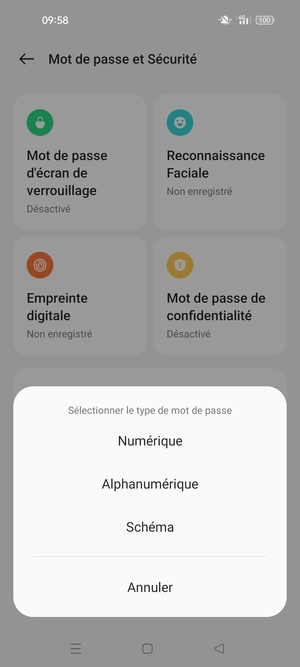 Sélectionnez Schéma