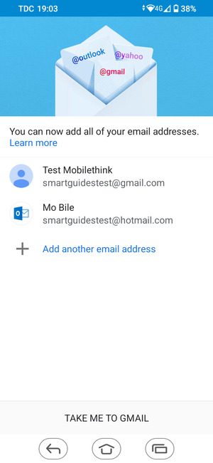 Select TAKE ME TO GMAIL