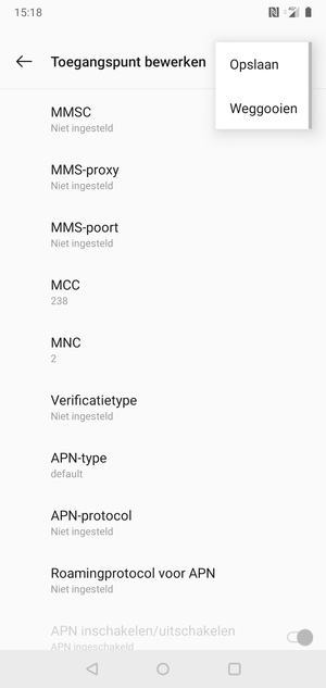 Selecteer Opslaan