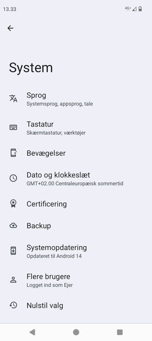 Vælg Backup