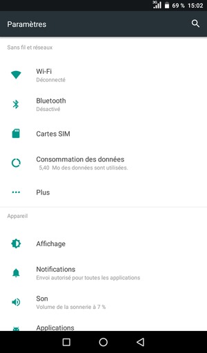 Sélectionnez Plus