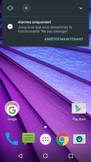 Appuyez une fois de plus pour passer en mode silencieux