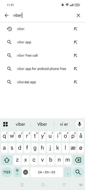 Indtast navnet på appen og vælg Søg