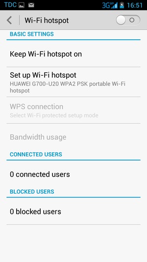 Select Set up Wi-Fi hotspot