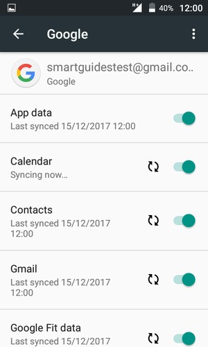 Your information will be synchronised