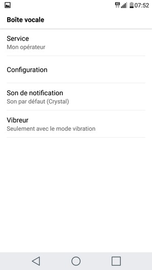 Sélectionnez Configuration