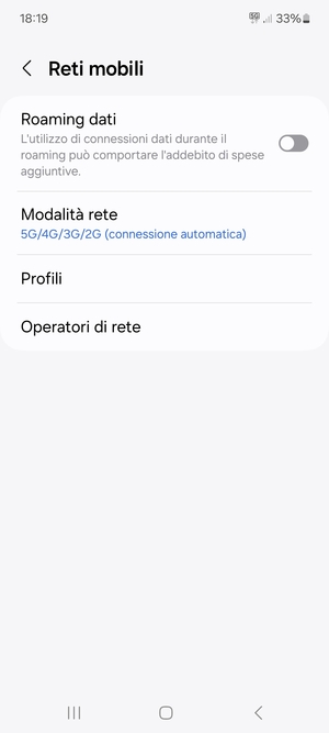 Seleziona Profili