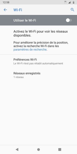 Activer le Wi-Fi