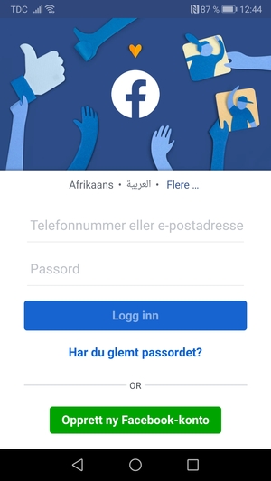 Applikasjonen er klar til bruk