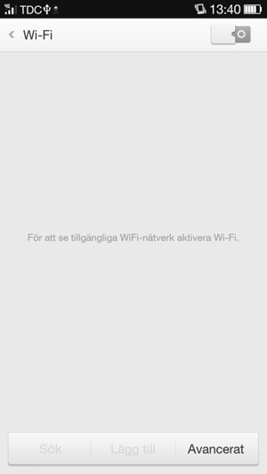 Aktivera Wi-Fi