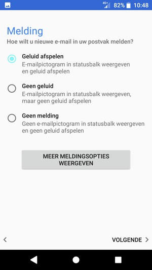 Selecteer uw voorkeursoptie en selecteer NEXT