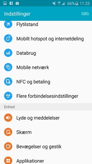 Vælg Mobile netværk