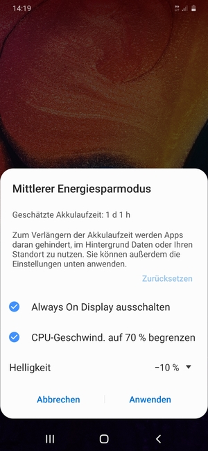 Wählen Sie Anwenden
