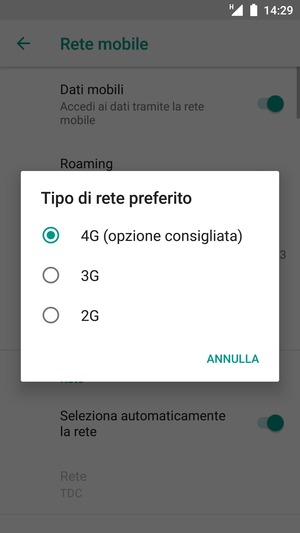 Seleziona la tua opzione preferita
