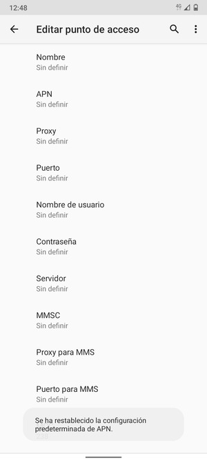Introduzca la información de Internet