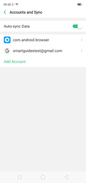 Select your Google account