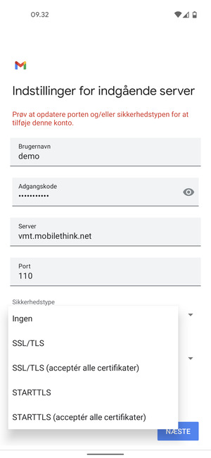 Vælg Ingen