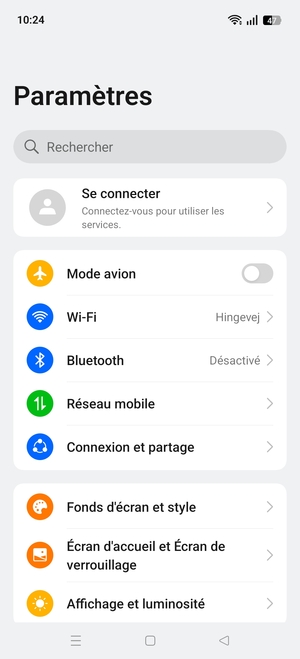 Sélectionnez Réseau mobile