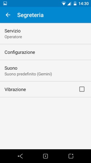 Seleziona Configurazione